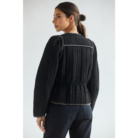 Anthropologie Quilted Puff-Sleeve Jacket - Size Medium - New - Picture 3 of 5